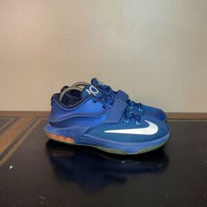 Nike KD 7 Low Elevate Blue White 669942-400 Gs Gradeschool Boys Size 7Y